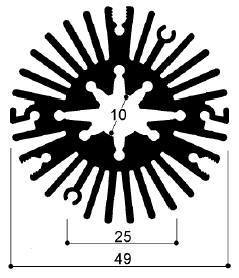 Code Kunst. FM2074: Aluminium-Kühlkörper in Stäben