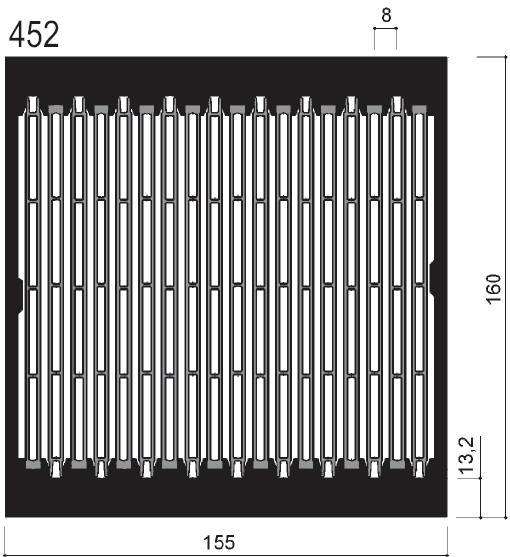 Code Kunst. FM452: Aluminium-Kühlkörper in Stäben