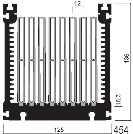 Code Kunst. FM454: Aluminium-Kühlkörper in Stangenform