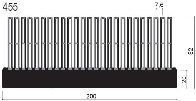 Code Kunst. FM455: Aluminium-Kühlkörper in Stangenform