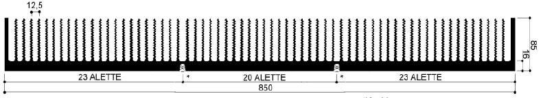Code Kunst. FM990: Aluminium-Kühlkörper in Stäben