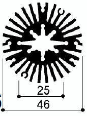 kod sztuka. FM2074D46: Aluminiowe radiatory w prętach
