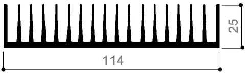 code art. FM2115: Aluminum heat sinks in bars 