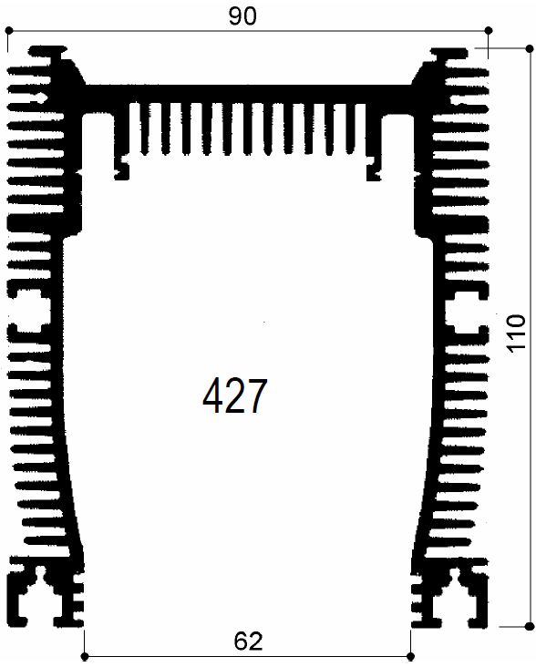 code art. FM427 : Aluminum heat sinks in bars